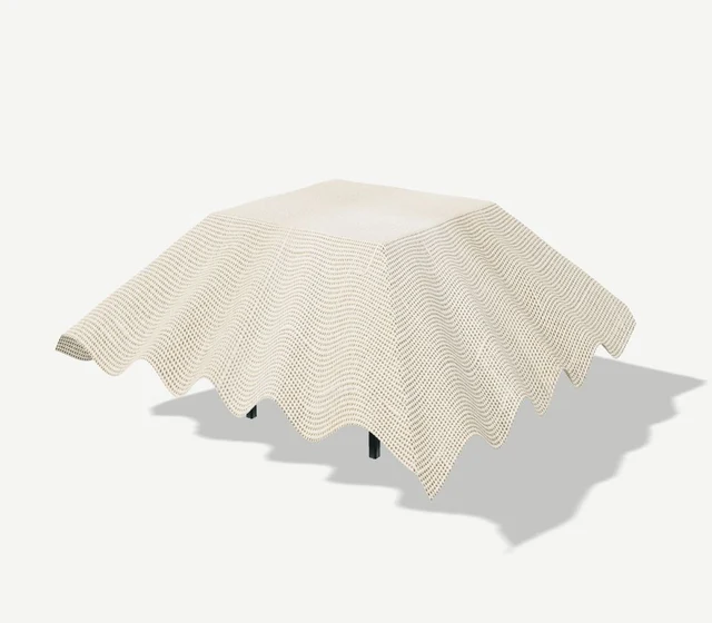 Woven Linen displayed on draped fabric